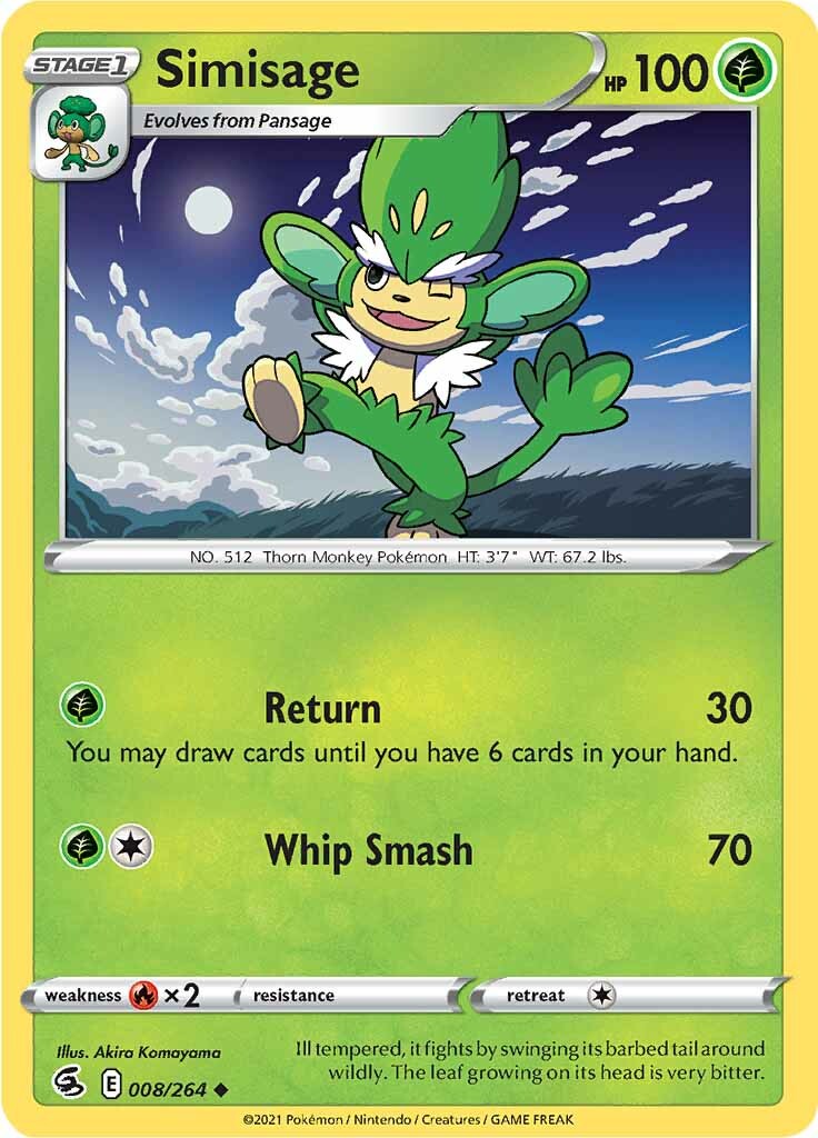 Simisage (008/264) [Sword & Shield: Fusion Strike] | North Game Den