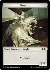 Knight // Food (0013) Double-Sided Token [Wilds of Eldraine Tokens] | North Game Den