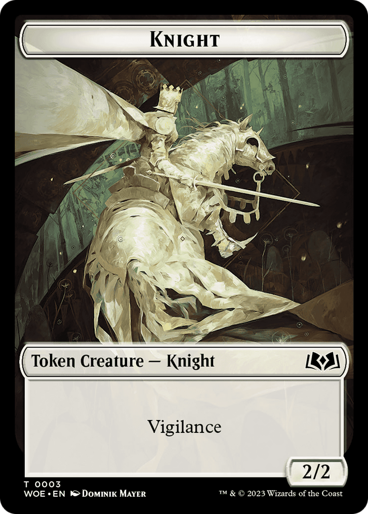 Knight // Food (0011) Double-Sided Token [Wilds of Eldraine Tokens] | North Game Den