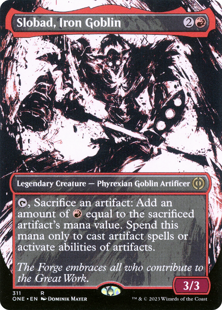 Slobad, Iron Goblin (Borderless Ichor) [Phyrexia: All Will Be One] | North Game Den