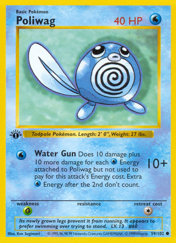 Poliwag (59/102) (Shadowless) [Base Set 1st Edition] | North Game Den