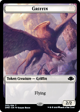 Zombie // Griffin Double-Sided Token [Dominaria Remastered Tokens] | North Game Den