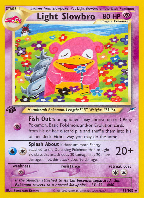 Light Slowbro (51/105) [Neo Destiny 1st Edition] | North Game Den