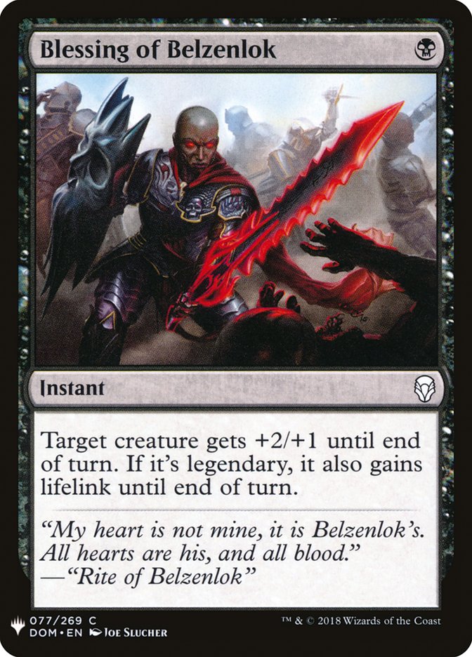 Blessing of Belzenlok [Mystery Booster] | North Game Den