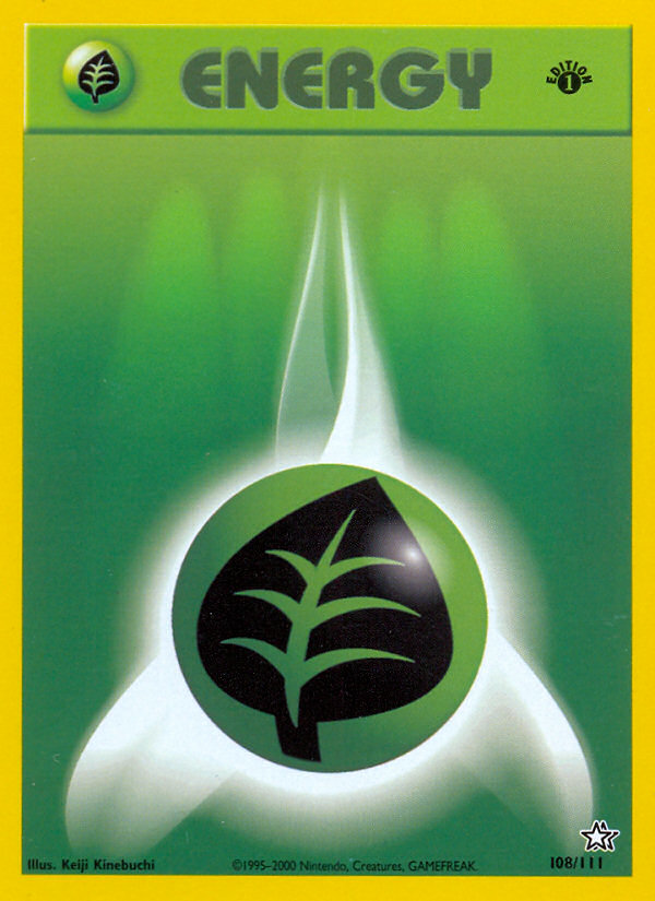 Grass Energy (108/111) [Neo Genesis 1st Edition] | North Game Den