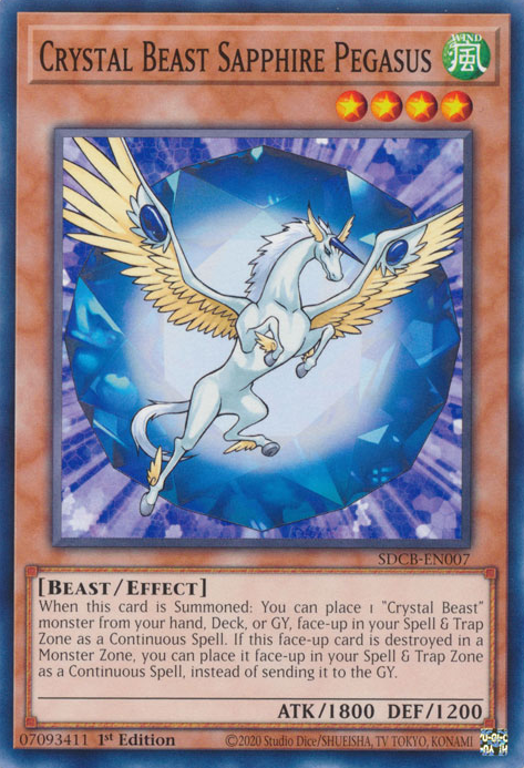 Crystal Beast Sapphire Pegasus [SDCB-EN007] Common | North Game Den