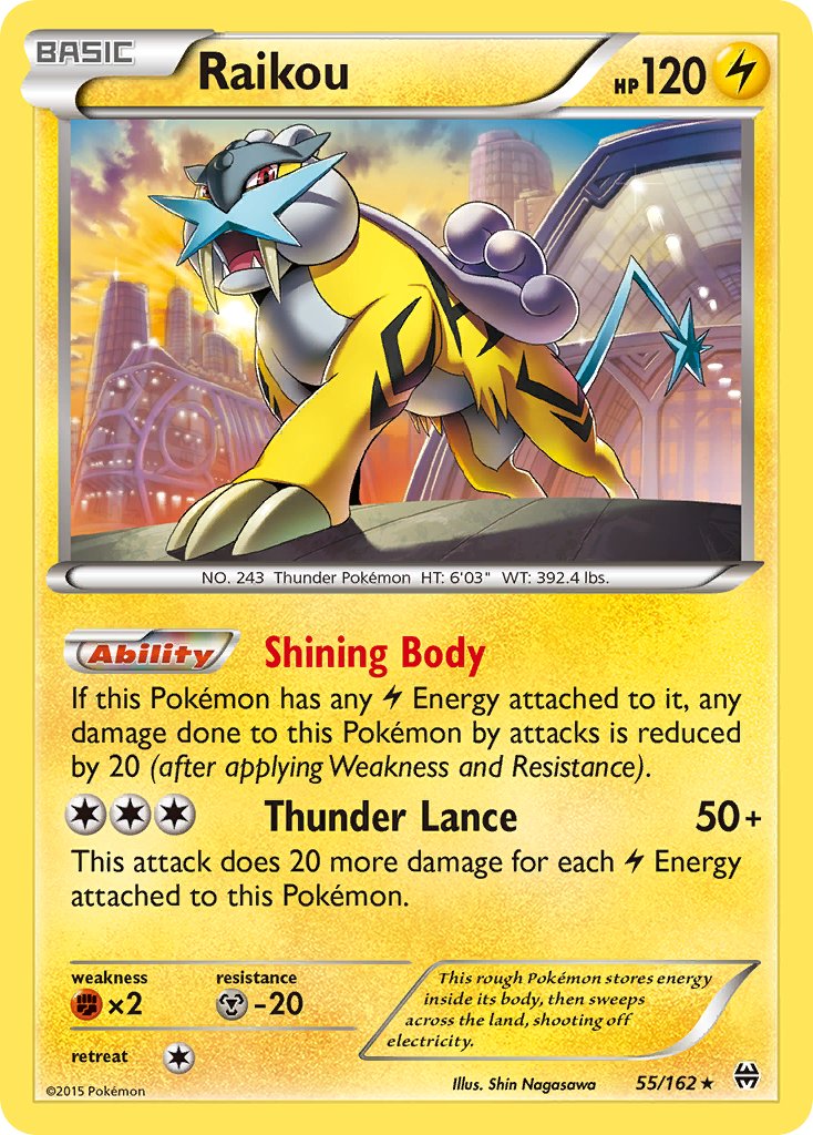 Raikou (55/162) (Cosmos Holo) (Blister Exclusive) [XY: BREAKthrough] | North Game Den