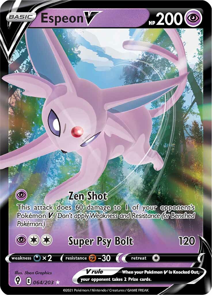 Espeon V (064/203) [Sword & Shield: Evolving Skies] | North Game Den