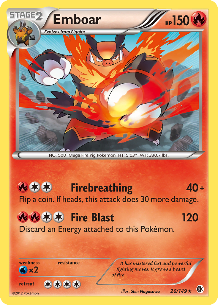 Emboar (26/149) [Black & White: Boundaries Crossed] | North Game Den