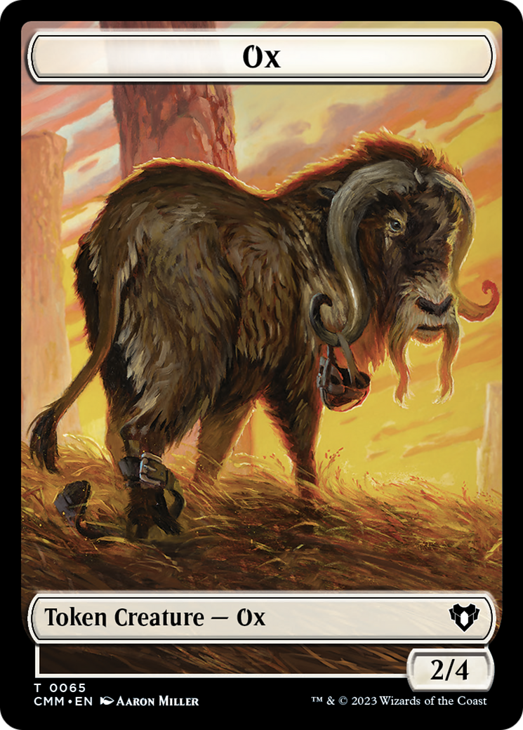 Phyrexian Golem // Ox Double-Sided Token [Commander Masters Tokens] | North Game Den