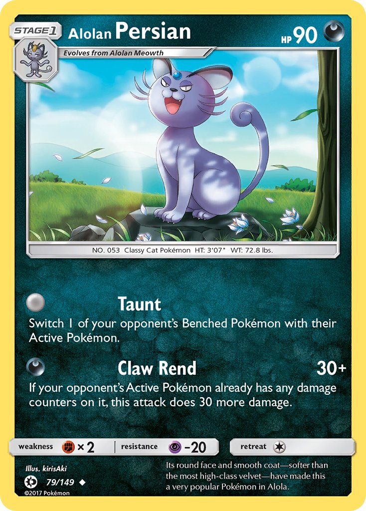 Alolan Persian (79/149) (Cosmos Holo) (Blister Exclusive) [Sun & Moon: Base Set] | North Game Den