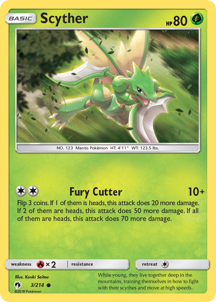 Scyther (3/214) [Sun & Moon: Lost Thunder] | North Game Den