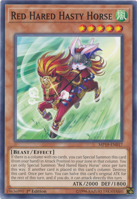 Red Hared Hasty Horse [MP19-EN017] Common | North Game Den