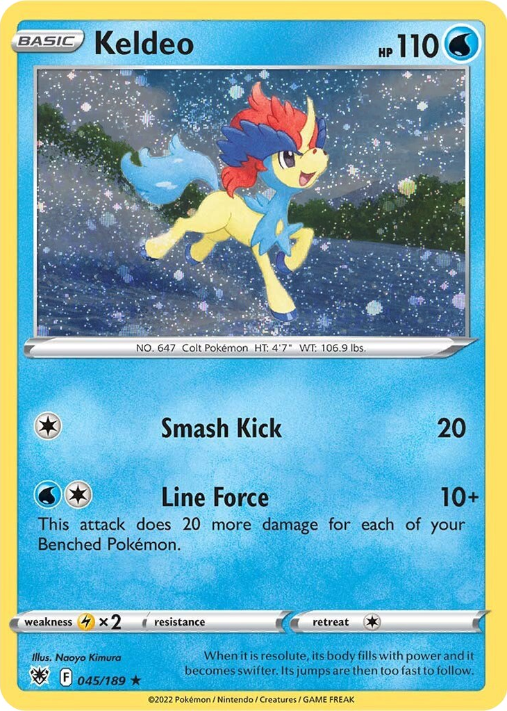 Keldeo (045/189) (Cosmos Holo) [Sword & Shield: Astral Radiance] | North Game Den