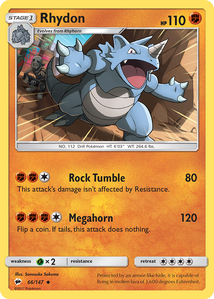 Rhydon (66/147) [Sun & Moon: Burning Shadows] | North Game Den