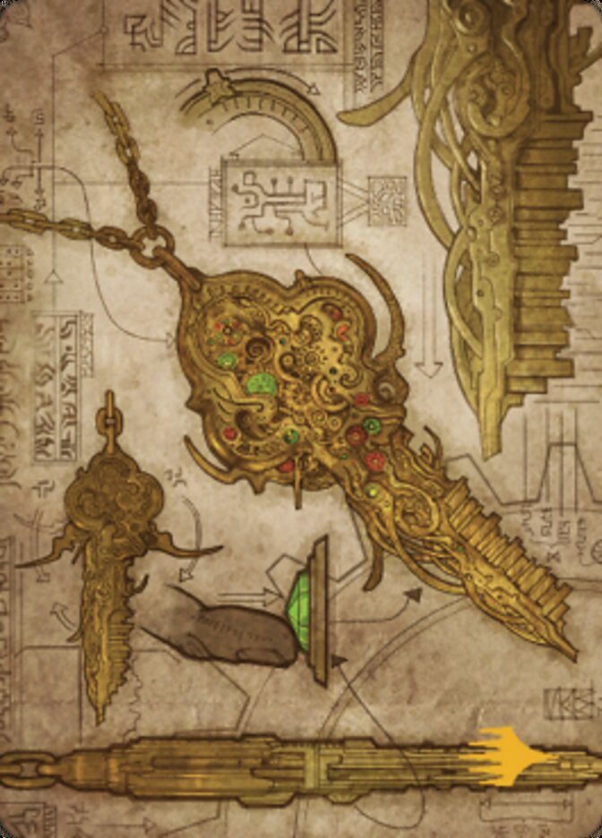 Key to the City Art Card (Gold-Stamped Planeswalker Symbol) [The Brothers' War Art Series] | North Game Den