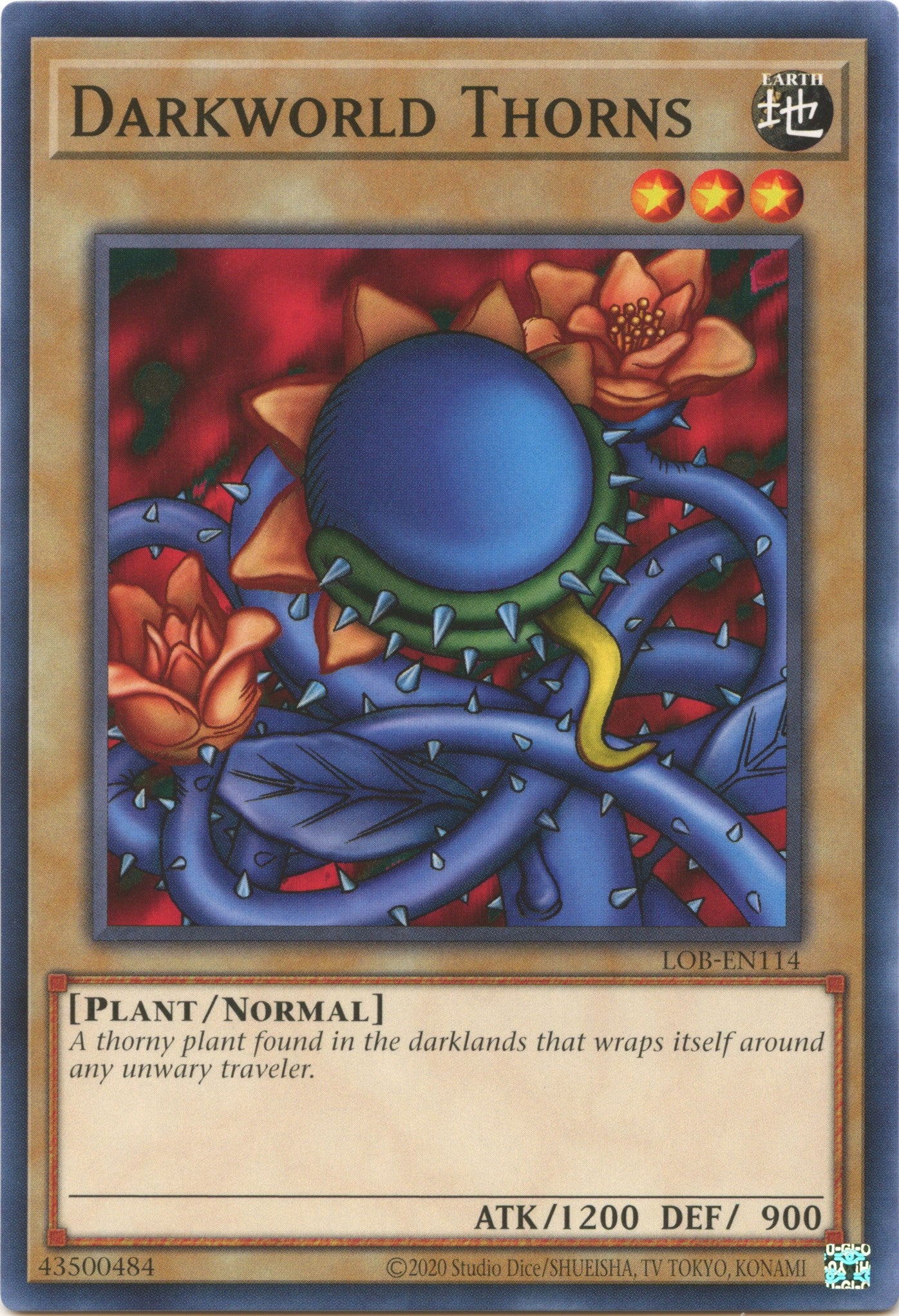 Darkworld Thorns (25th Anniversary) [LOB-EN114] Common | North Game Den
