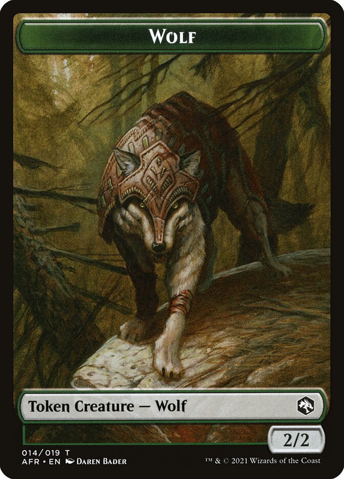 Wolf // Icingdeath, Frost Tongue Double-sided Token [Dungeons & Dragons: Adventures in the Forgotten Realms Tokens] | North Game Den