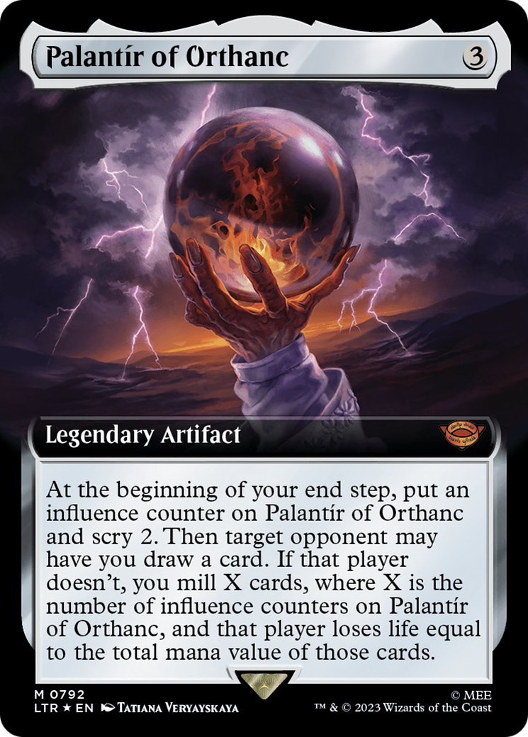 Palantir of Orthanc (Extended Art) (Surge Foil) [The Lord of the Rings: Tales of Middle-Earth] | North Game Den