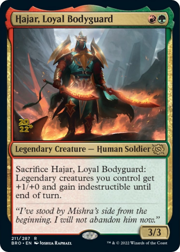 Hajar, Loyal Bodyguard [The Brothers' War: Prerelease Promos] | North Game Den
