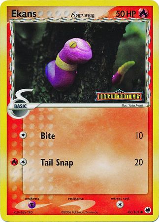 Ekans (47/101) (Delta Species) (Stamped) [EX: Dragon Frontiers] | North Game Den