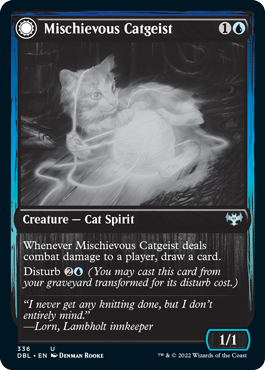 Mischievous Catgeist // Catlike Curiosity [Innistrad: Double Feature] | North Game Den