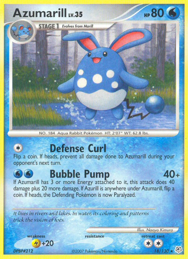 Azumarill (18/130) [Diamond & Pearl: Base Set] | North Game Den