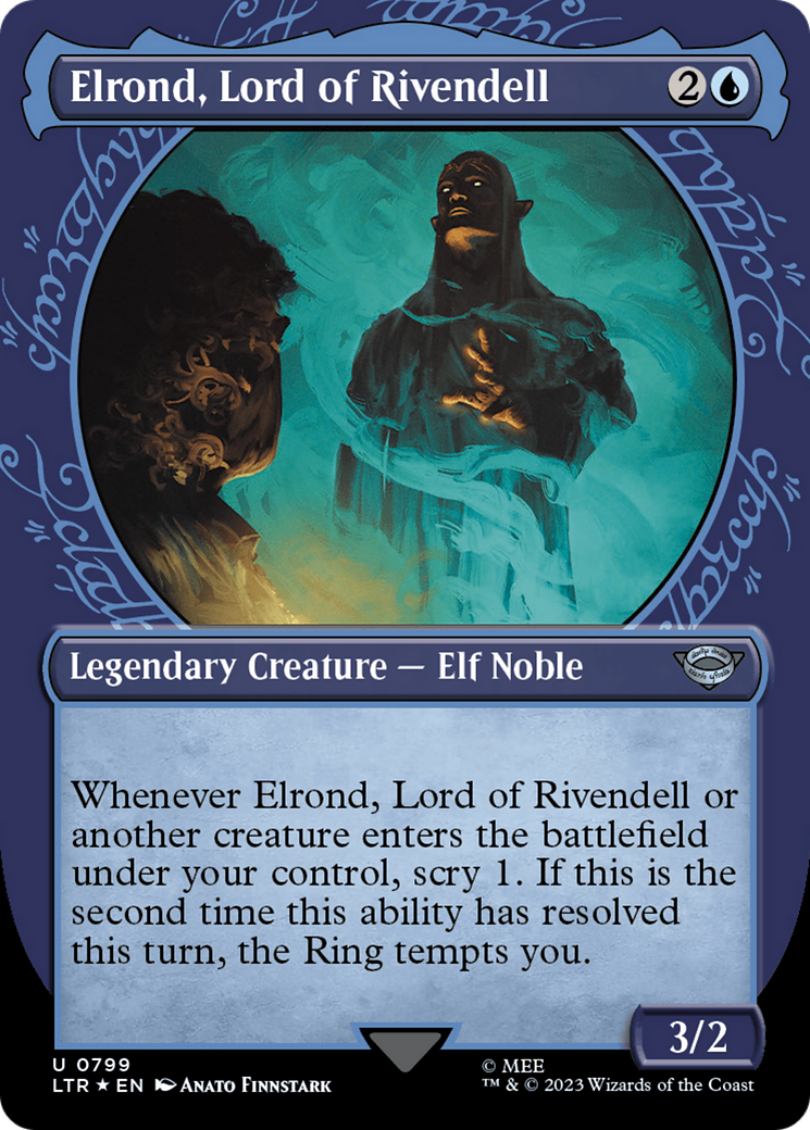 Elrond, Lord of Rivendell (Showcase) (Surge Foil) [The Lord of the Rings: Tales of Middle-Earth] | North Game Den