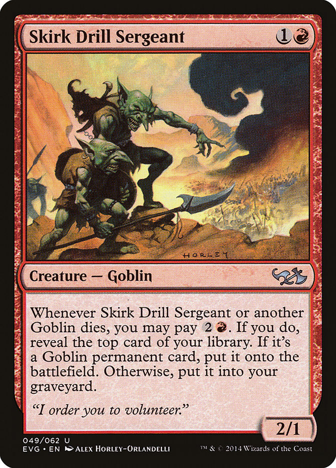 Skirk Drill Sergeant (Elves vs. Goblins) [Duel Decks Anthology] | North Game Den