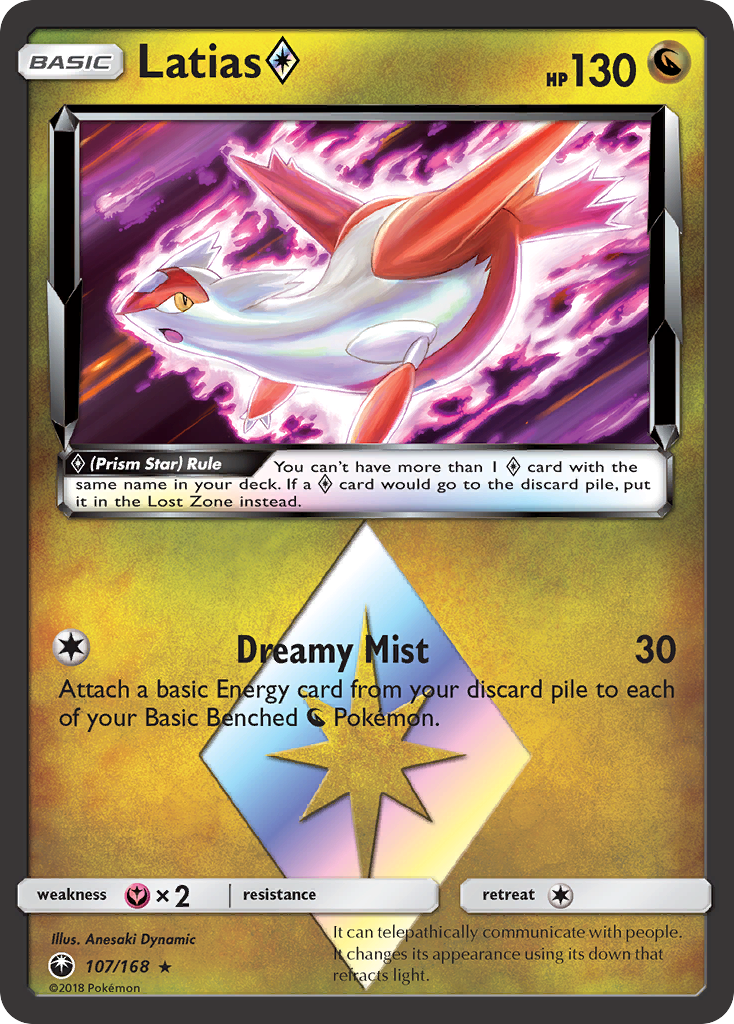 Latias (107/168) (Prism Star) [Sun & Moon: Celestial Storm] | North Game Den