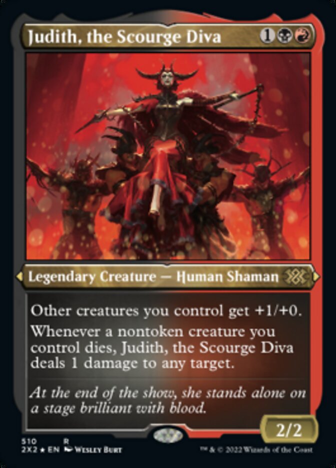Judith, the Scourge Diva (Foil Etched) [Double Masters 2022] | North Game Den