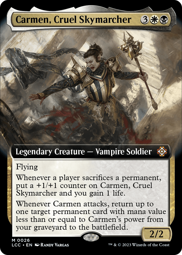 Carmen, Cruel Skymarcher (Extended Art) [The Lost Caverns of Ixalan Commander] | North Game Den