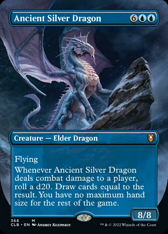 Ancient Silver Dragon (Borderless Alternate Art) [Commander Legends: Battle for Baldur's Gate] | North Game Den