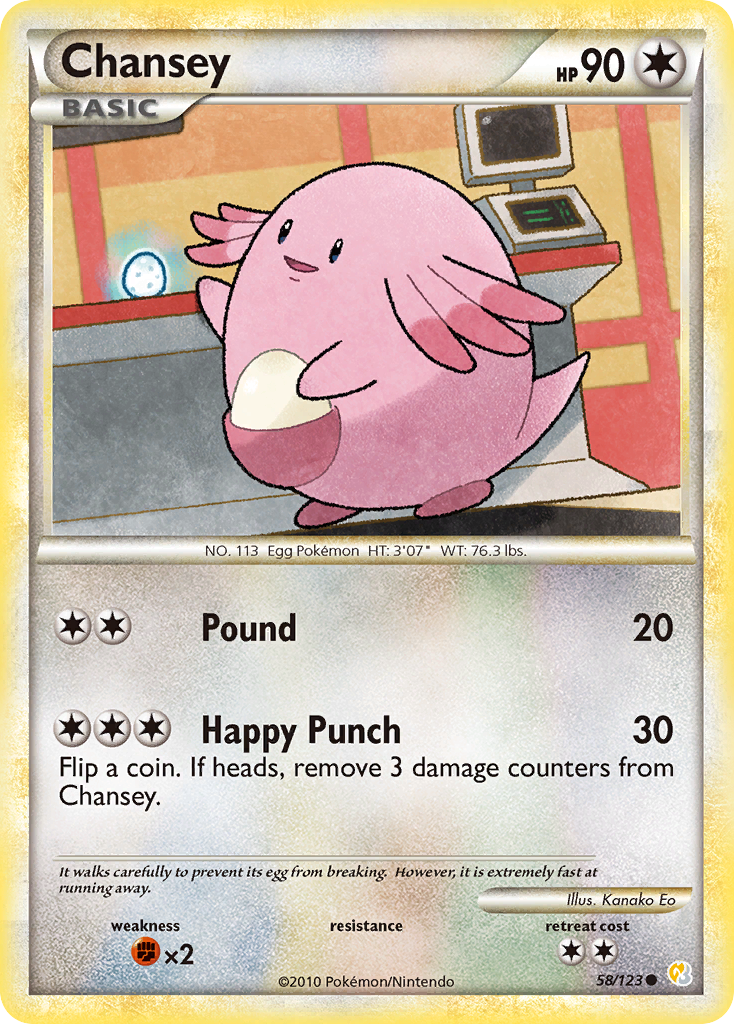 Chansey (58/123) [HeartGold & SoulSilver: Base Set] | North Game Den