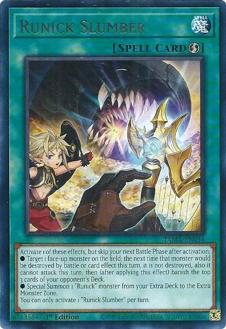 Runick Slumber [TAMA-EN034] Rare | North Game Den
