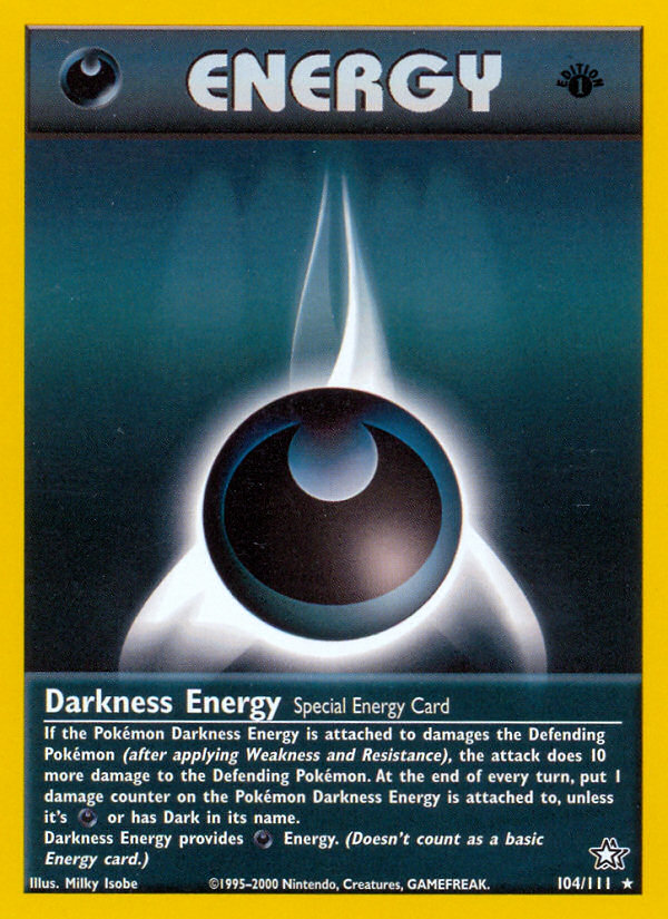 Darkness Energy (104/111) [Neo Genesis 1st Edition] | North Game Den