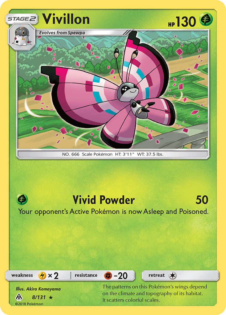 Vivillon (8/131) [Sun & Moon: Forbidden Light] | North Game Den