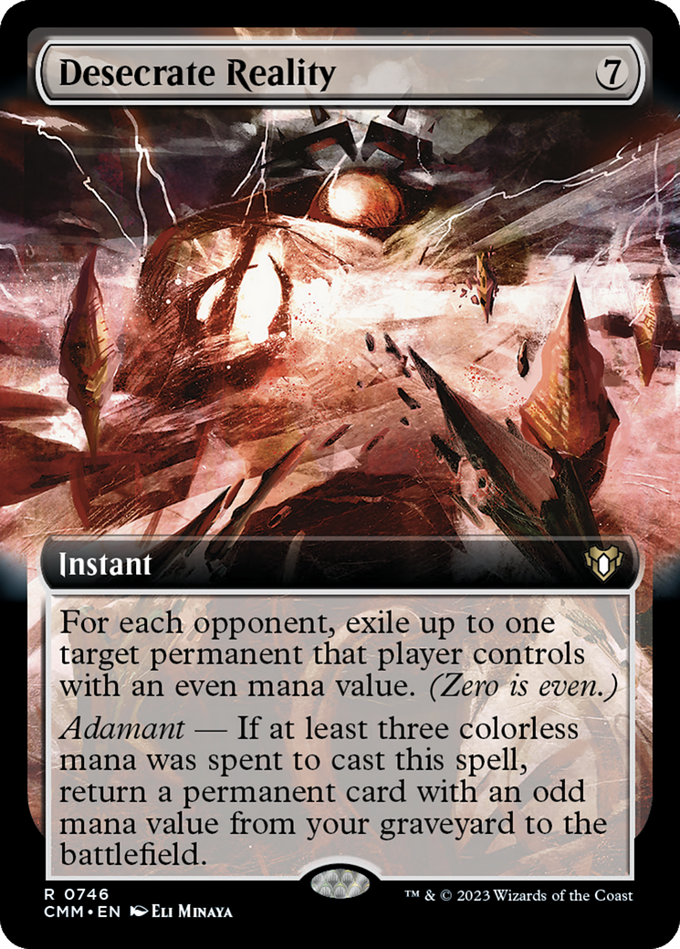 Desecrate Reality (Extended Art) [Commander Masters] | North Game Den