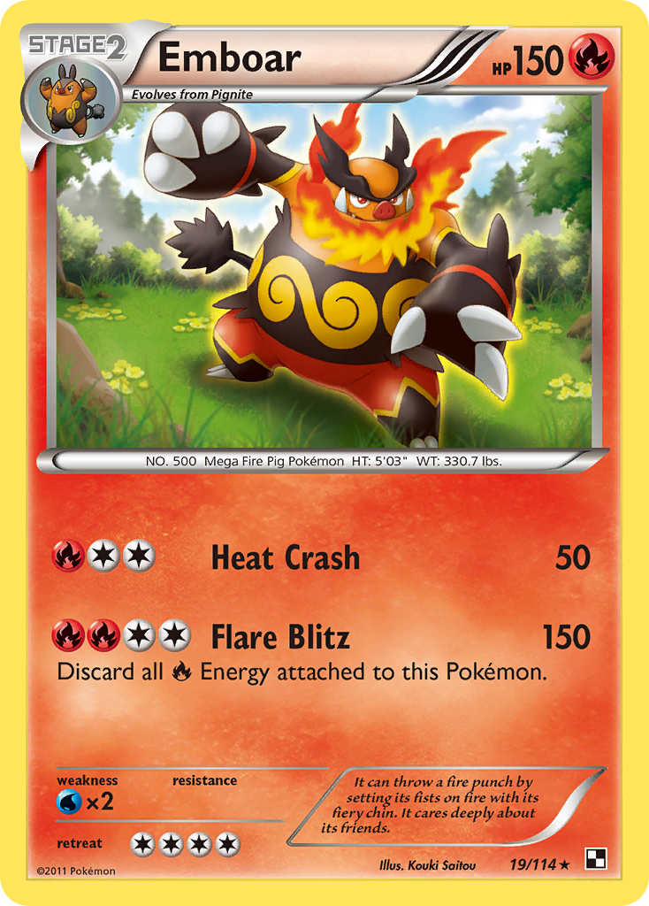 Emboar (19/114) [Black & White: Base Set] | North Game Den