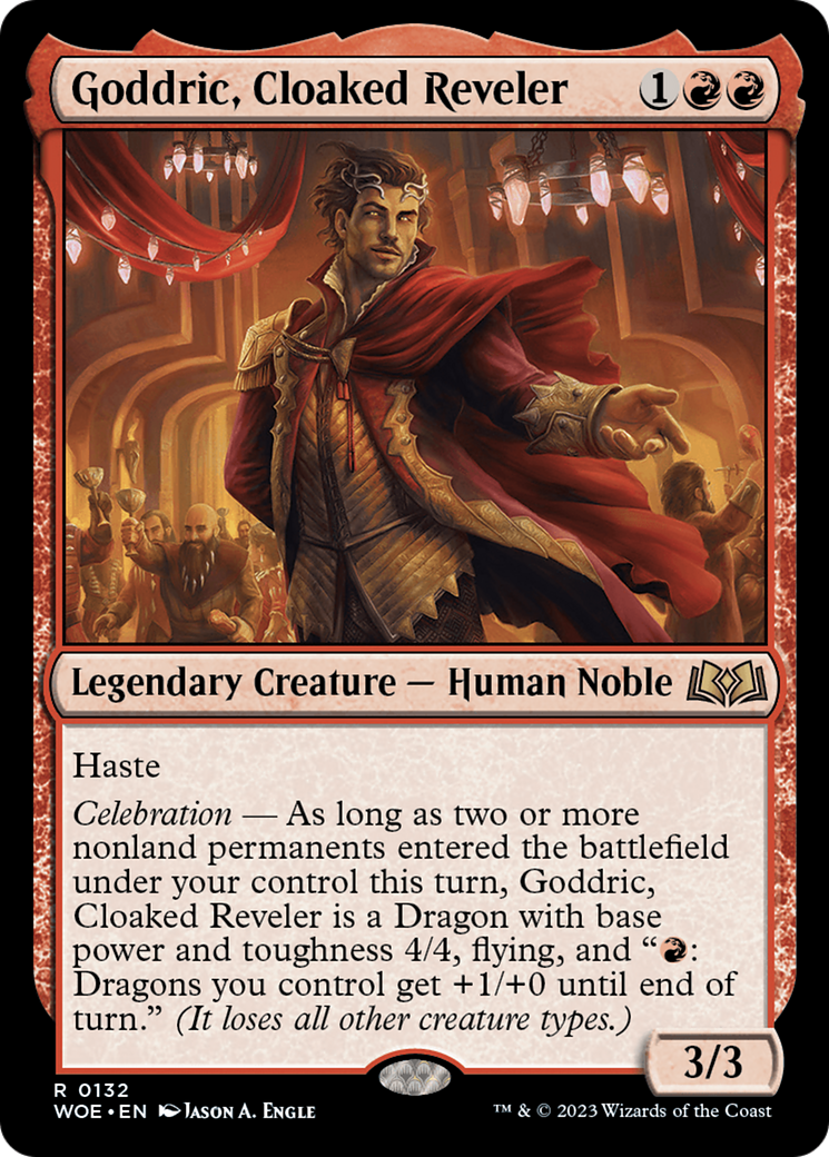 Goddric, Cloaked Reveler [Wilds of Eldraine] | North Game Den