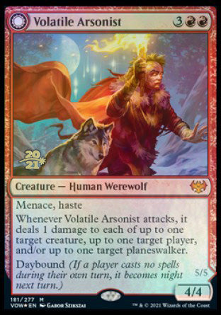 Volatile Arsonist // Dire-Strain Anarchist [Innistrad: Crimson Vow Prerelease Promos] | North Game Den