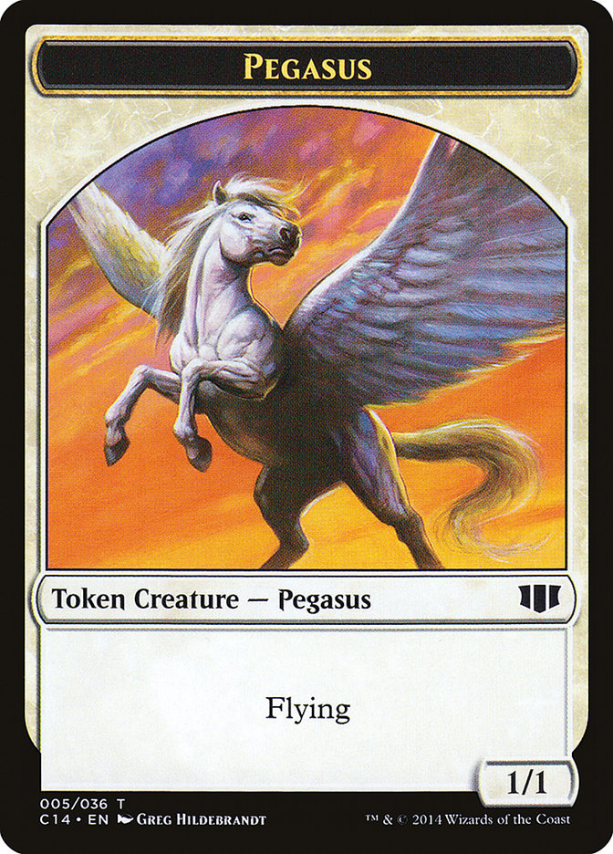 Kor Soldier // Pegasus Double-sided Token [Commander 2014 Tokens] | North Game Den