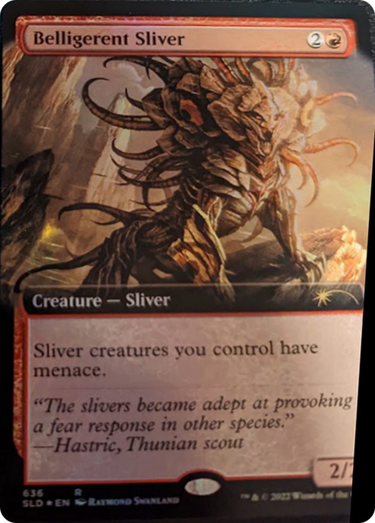 Belligerent Sliver (Extended Art) [Secret Lair Drop Series] | North Game Den