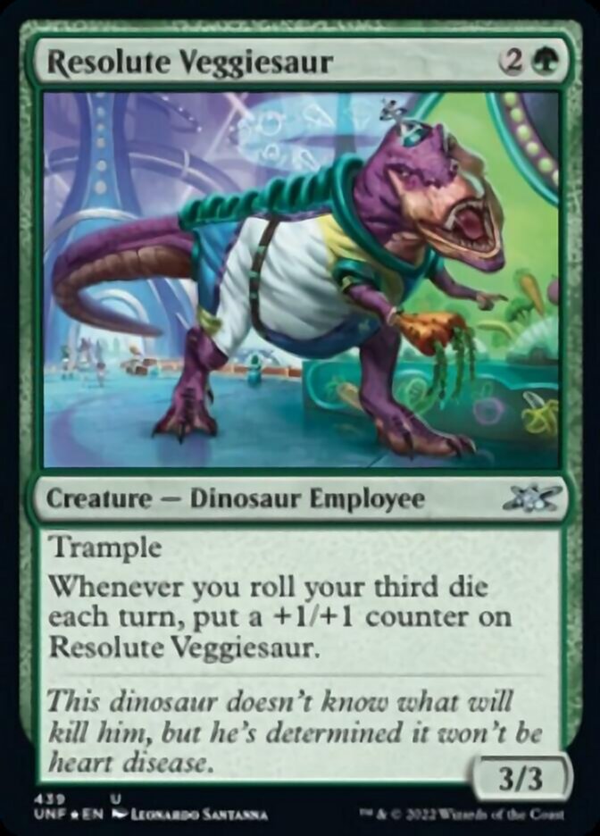 Resolute Veggiesaur (Galaxy Foil) [Unfinity] | North Game Den