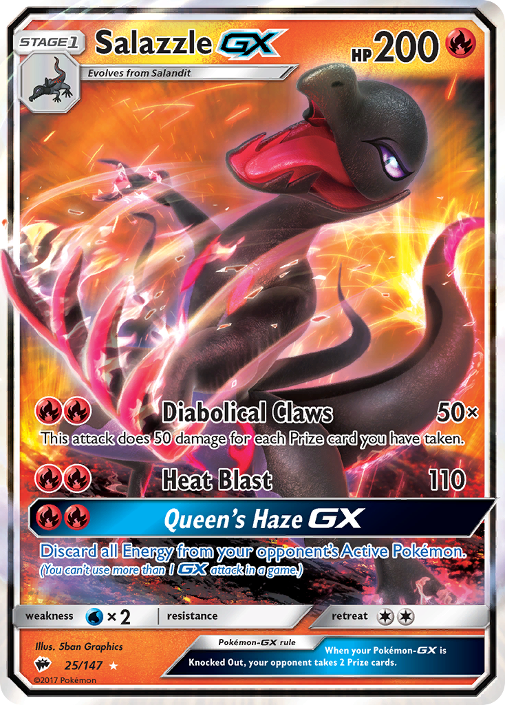 Salazzle GX (25/147) [Sun & Moon: Burning Shadows] | North Game Den