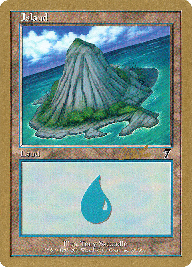 Island (cr335b) (Carlos Romao) [World Championship Decks 2002] | North Game Den