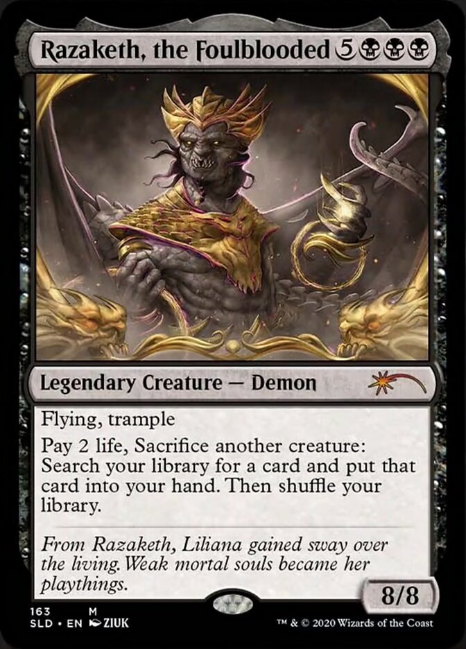 Razaketh, the Foulblooded (Foil Etched) [Secret Lair Drop Series] | North Game Den