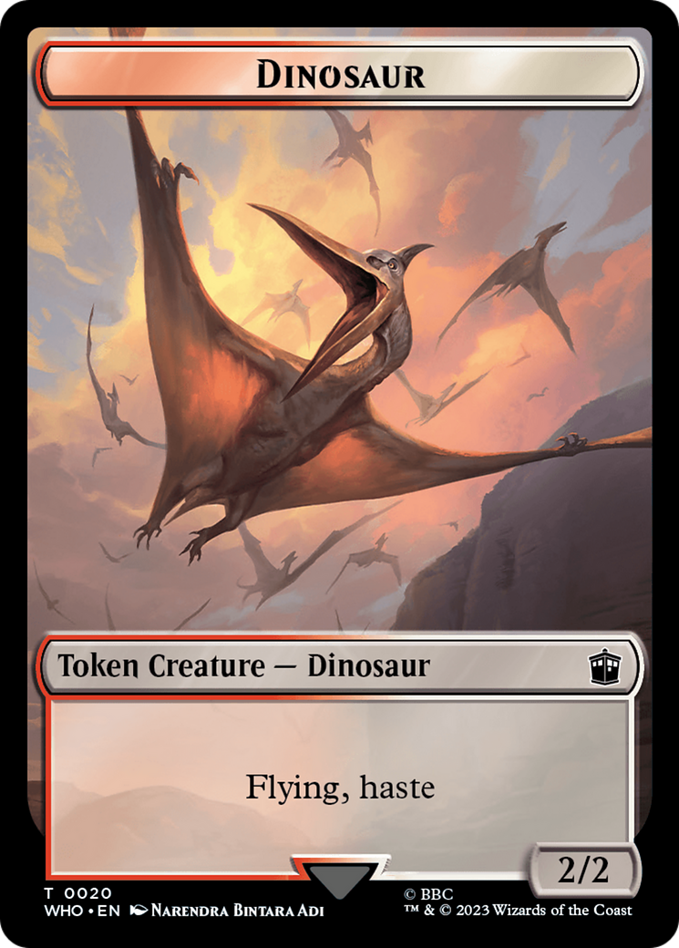 Dalek // Dinosaur Double-Sided Token [Doctor Who Tokens] | North Game Den