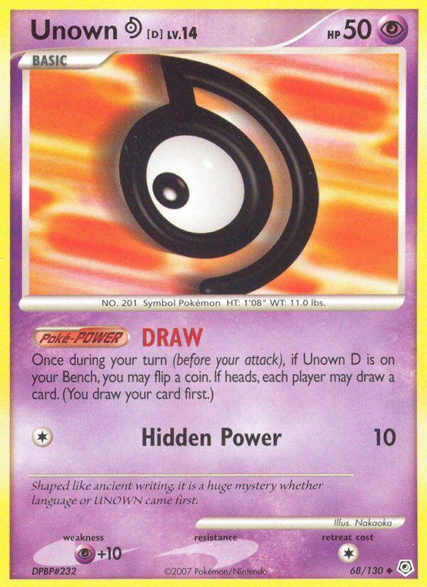 Unown D (68/130) [Diamond & Pearl: Base Set] | North Game Den