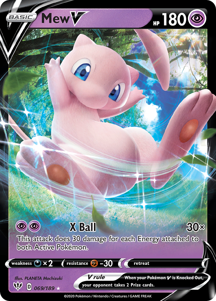 Mew V (069/189) (Jumbo Card) [Sword & Shield: Darkness Ablaze] | North Game Den